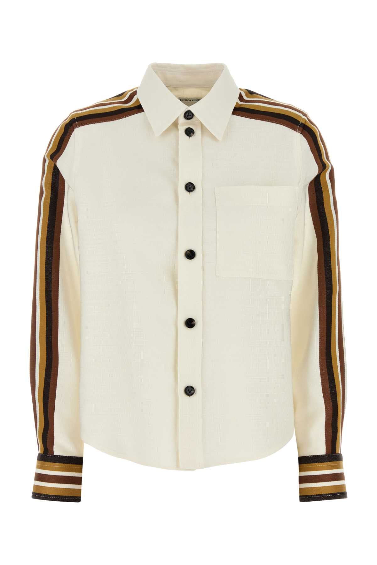 Bottega Veneta Women Ivory Viscose Blend Shirt BOTTEGA VENETA