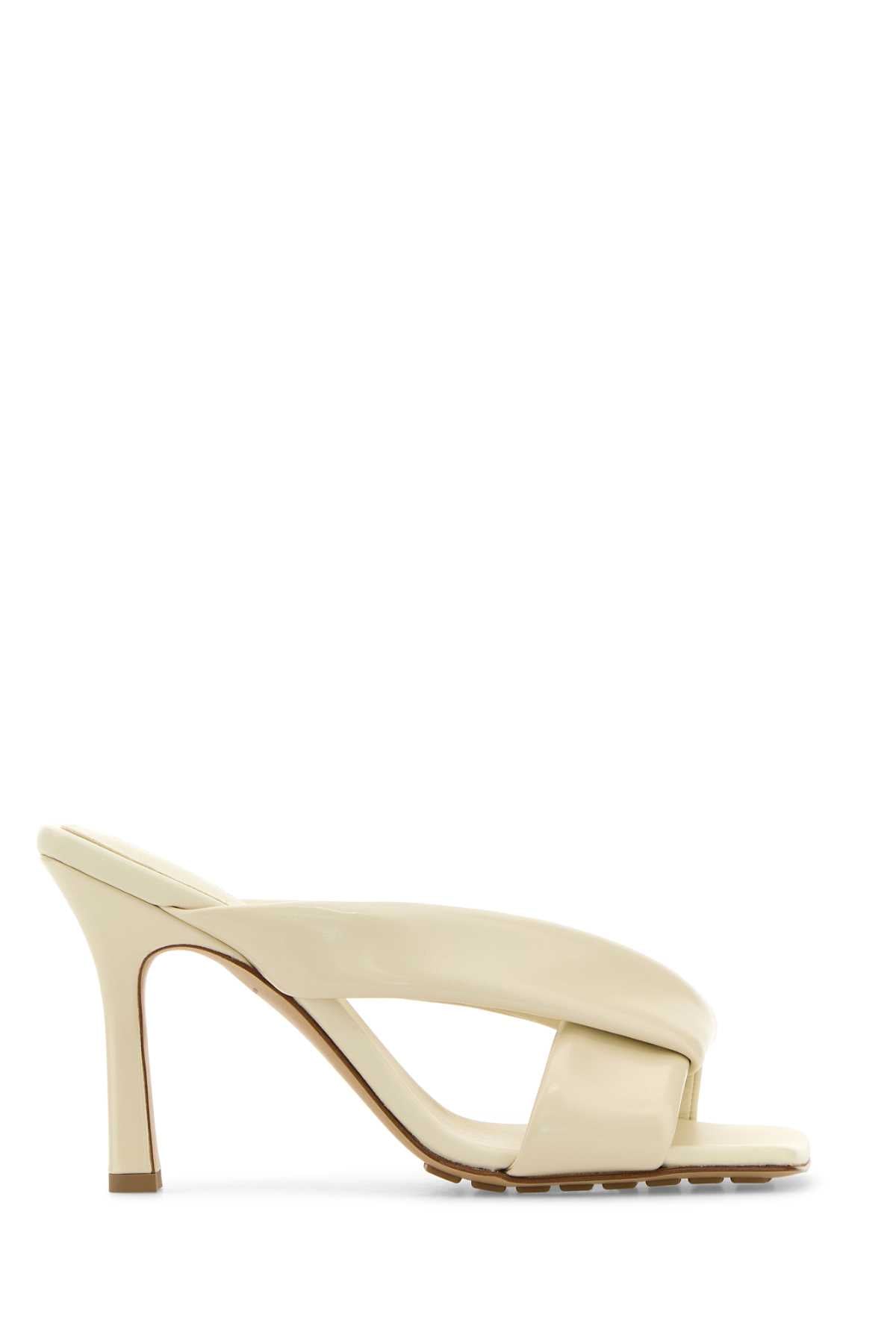 Bottega Veneta Women Ivory Leather Riva Mules BOTTEGA VENETA