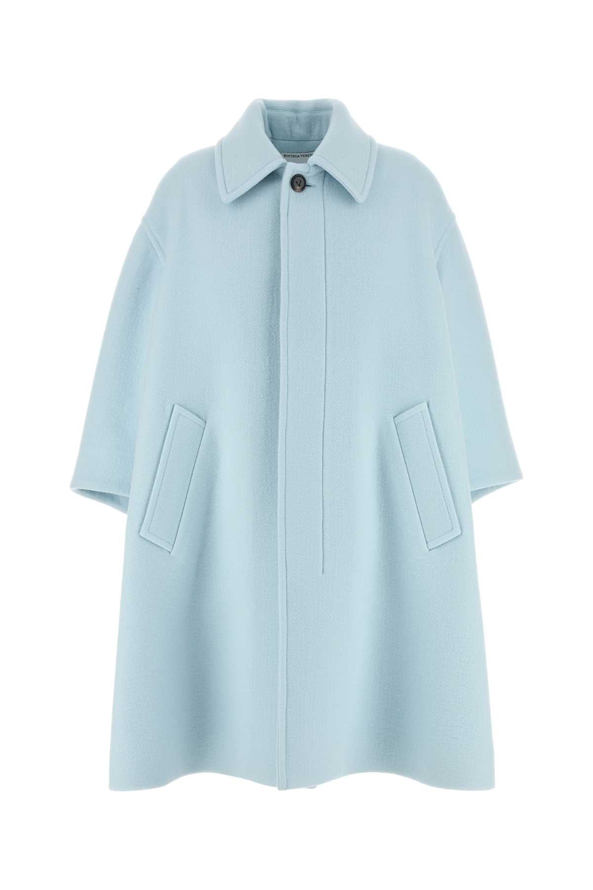 Bottega Veneta Women Light Blue Cashmere Coat BOTTEGA VENETA
