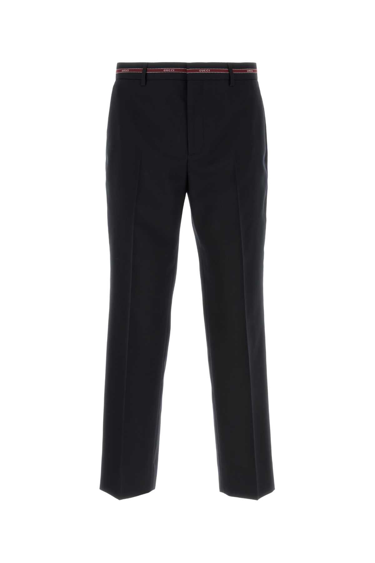 Gucci Men Midnight Blue Wool Pant GUCCI