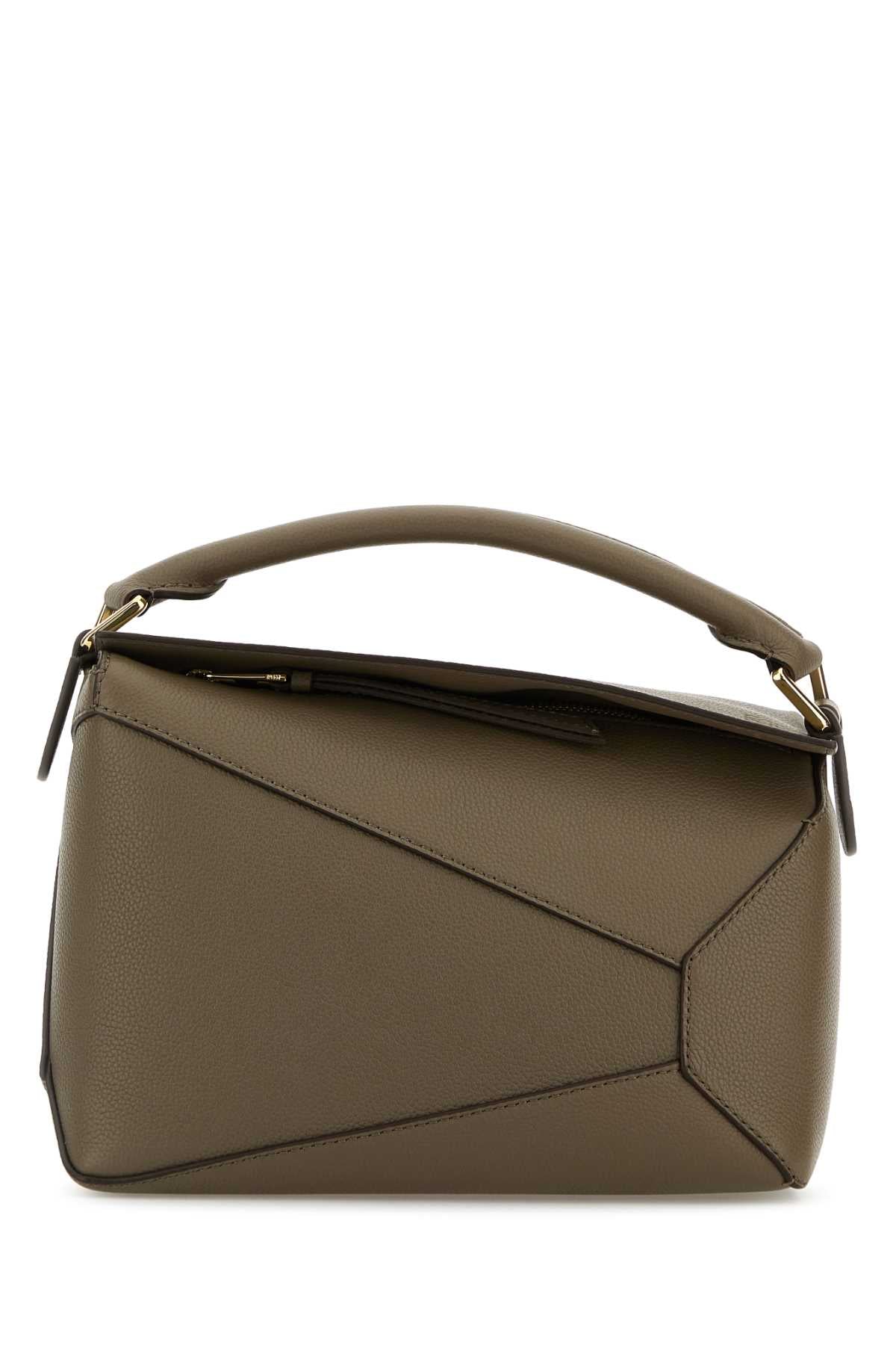 Loewe Women Mud Leather Small Puzzle Edge Handbag LOEWE