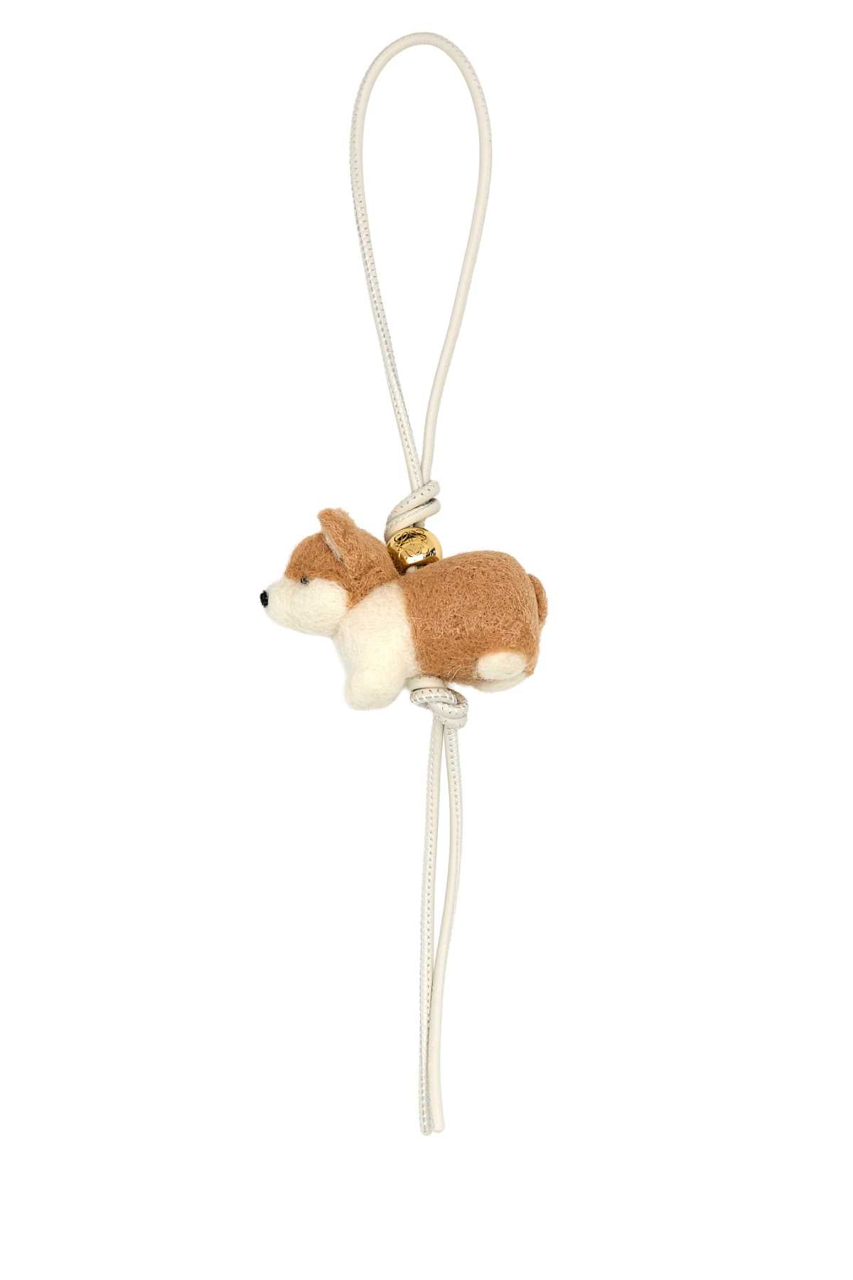 Loewe Women Multicolor Leather And Felt Corgi Key Ring LOEWE