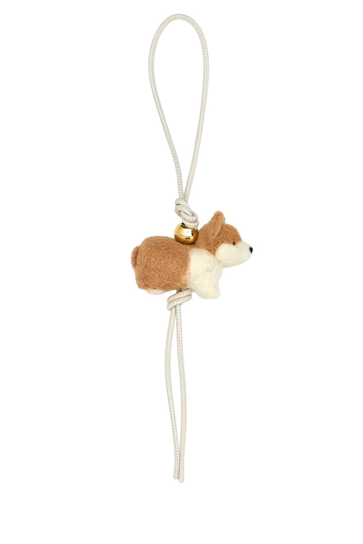 Loewe Women Multicolor Leather And Felt Corgi Key Ring LOEWE