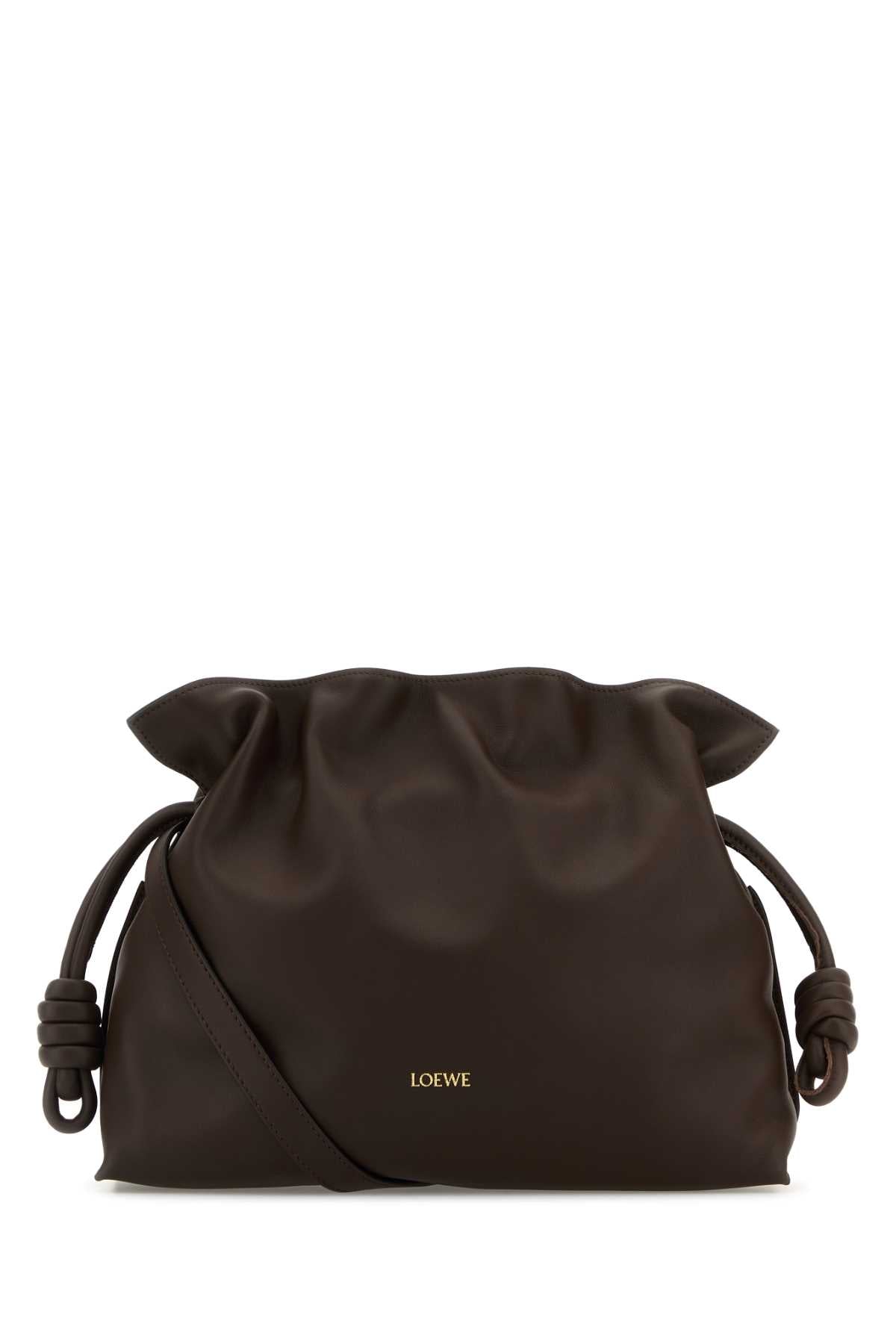 Loewe Women Chocolate Nappa Leather Medium Flamenco Clutch LOEWE