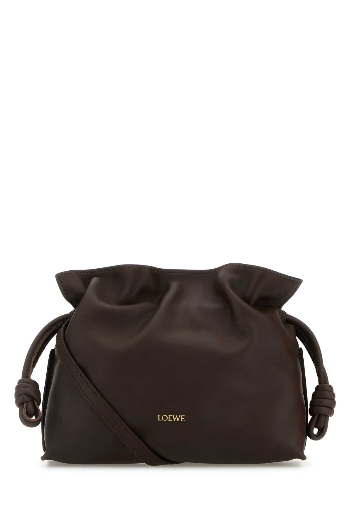 Loewe Women Chocolate Nappa Leather Mini Flamenco Clutch LOEWE
