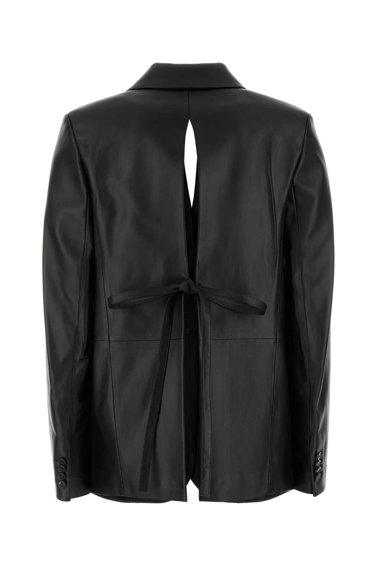 Loewe Women Black Leather Blazer LOEWE