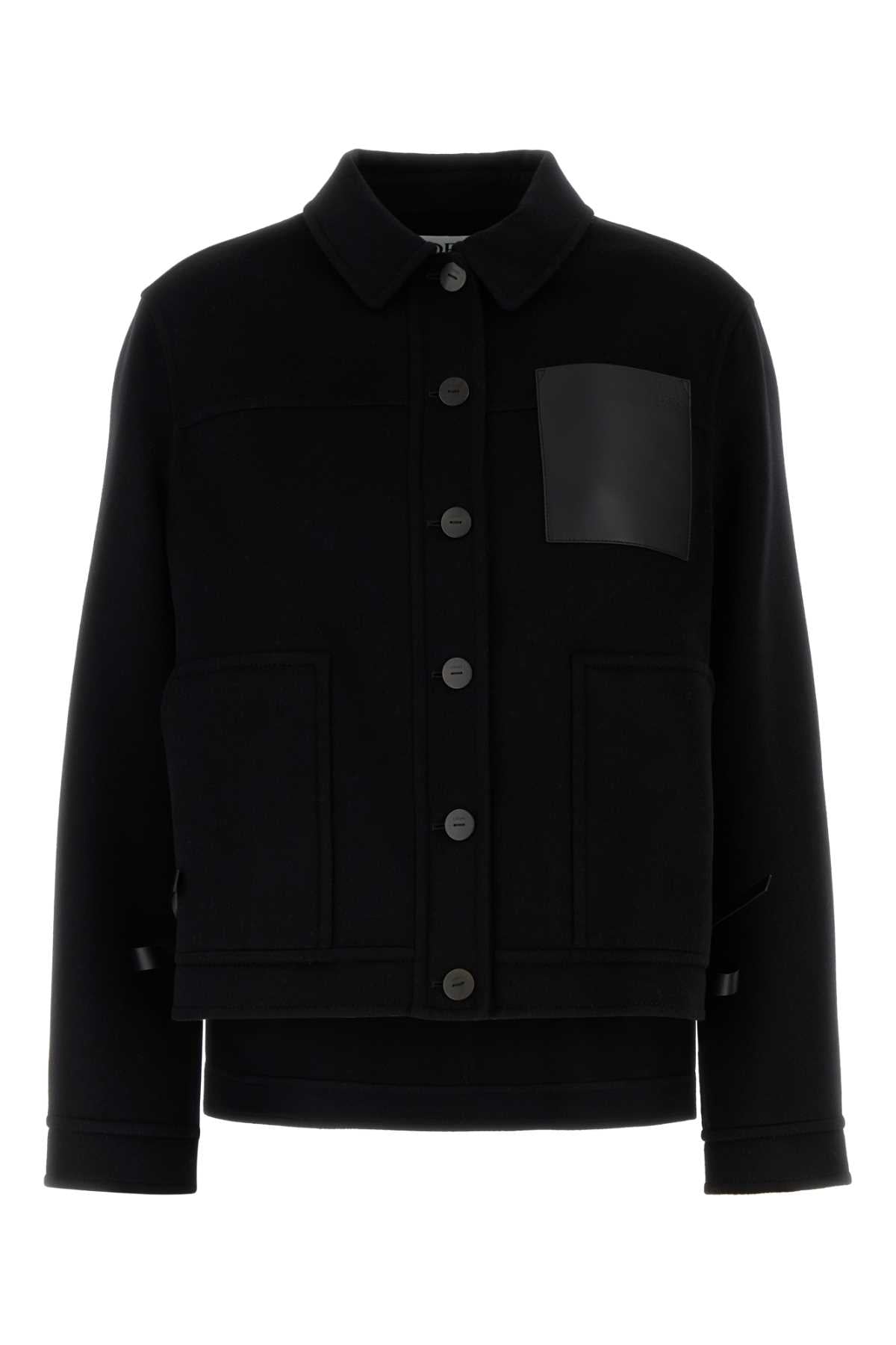 Loewe Women Black Flannel Jacket LOEWE