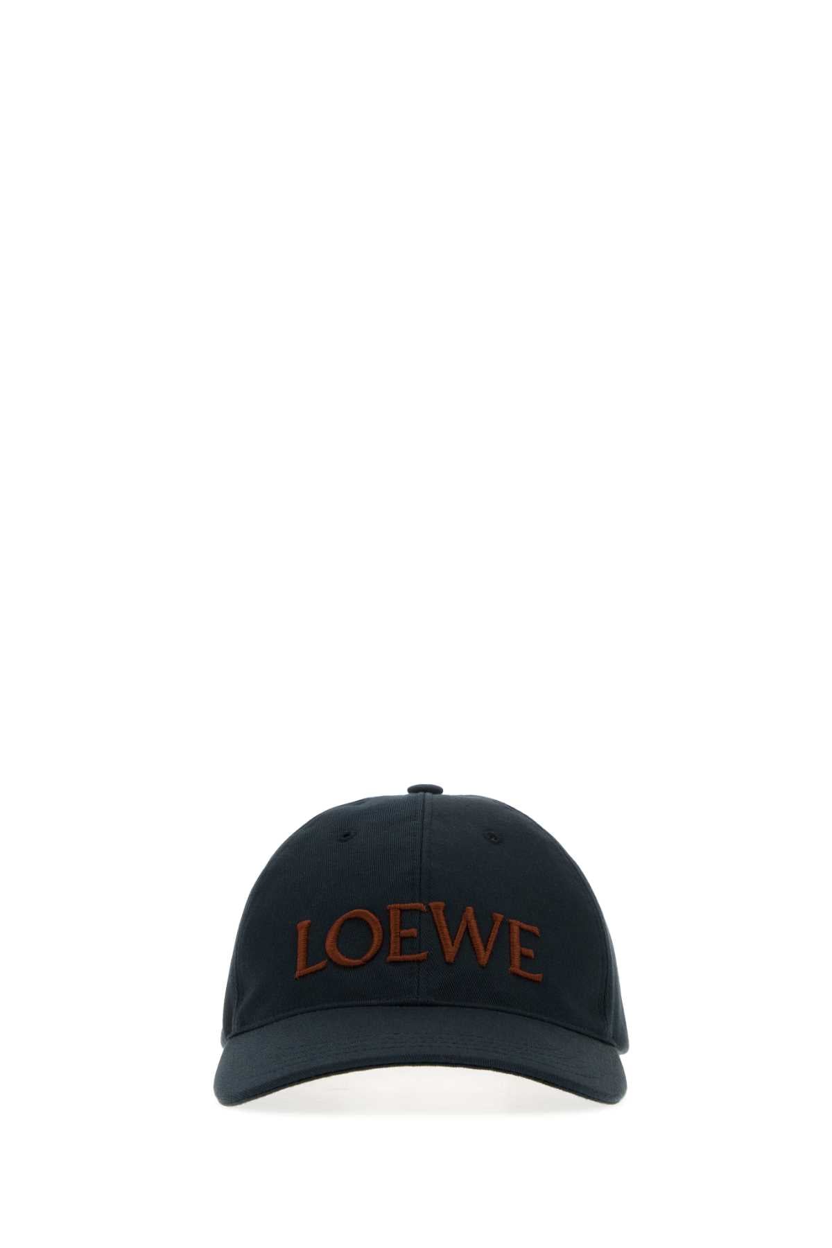 Loewe Women Dark Blue Cotton Baseball Cap LOEWE