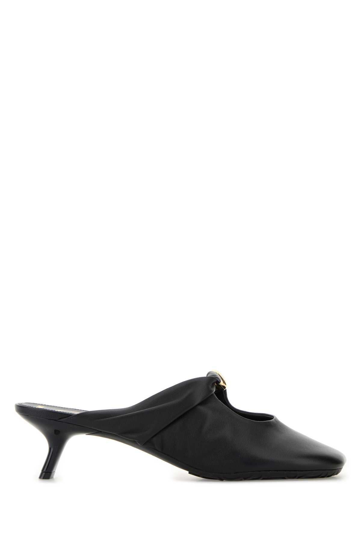Loewe Women Black Nappa Leather Pebble Mules