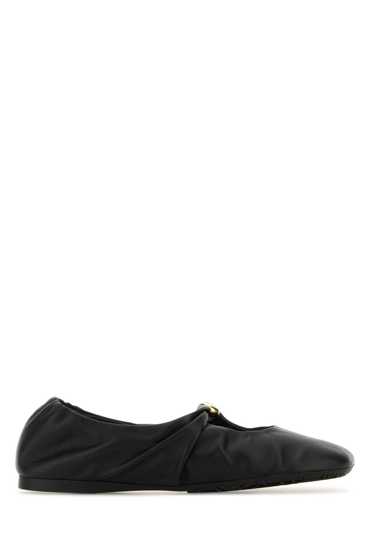 Loewe Women Black Nappa Leather Pebble Ballerinas LOEWE