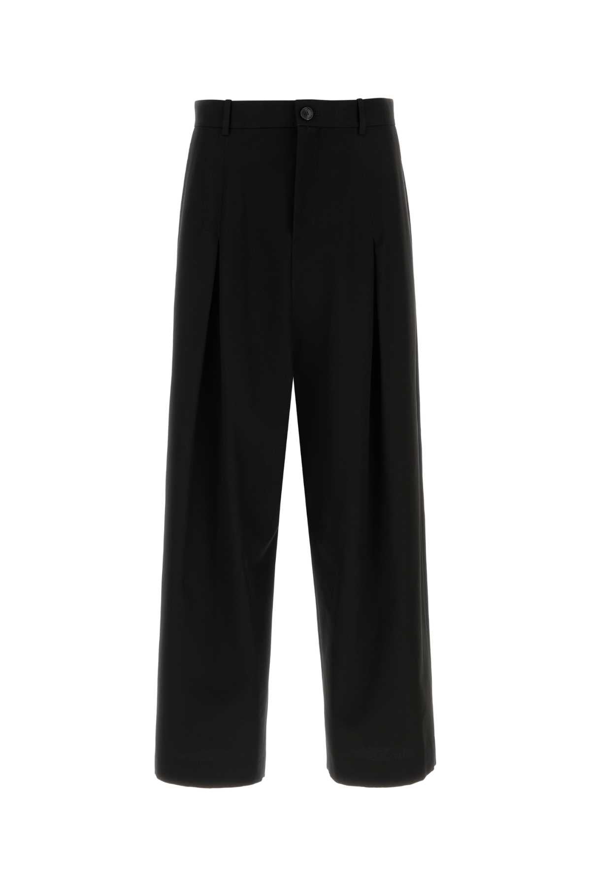 Loewe Men Black Cotton Wide-Leg Pant LOEWE