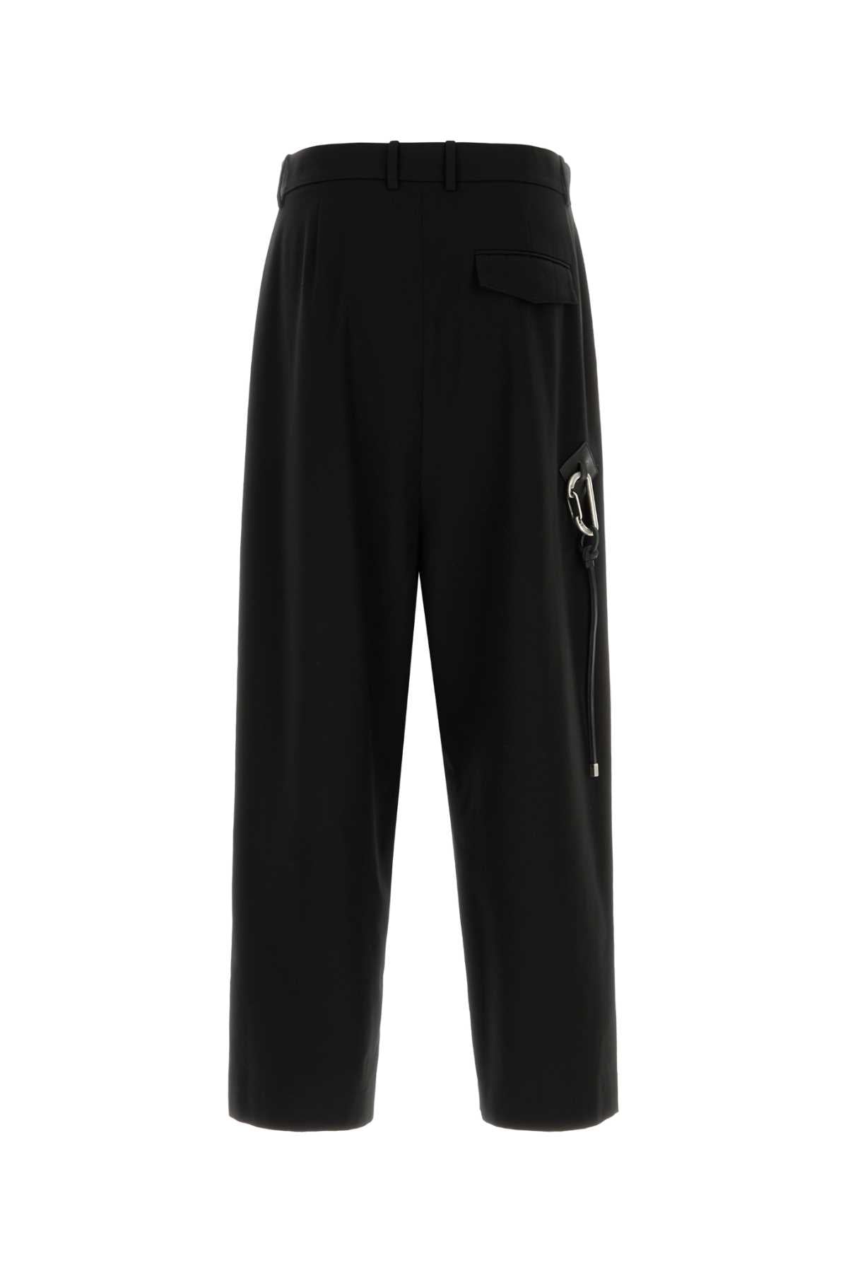 Loewe Men Black Cotton Wide-Leg Pant LOEWE
