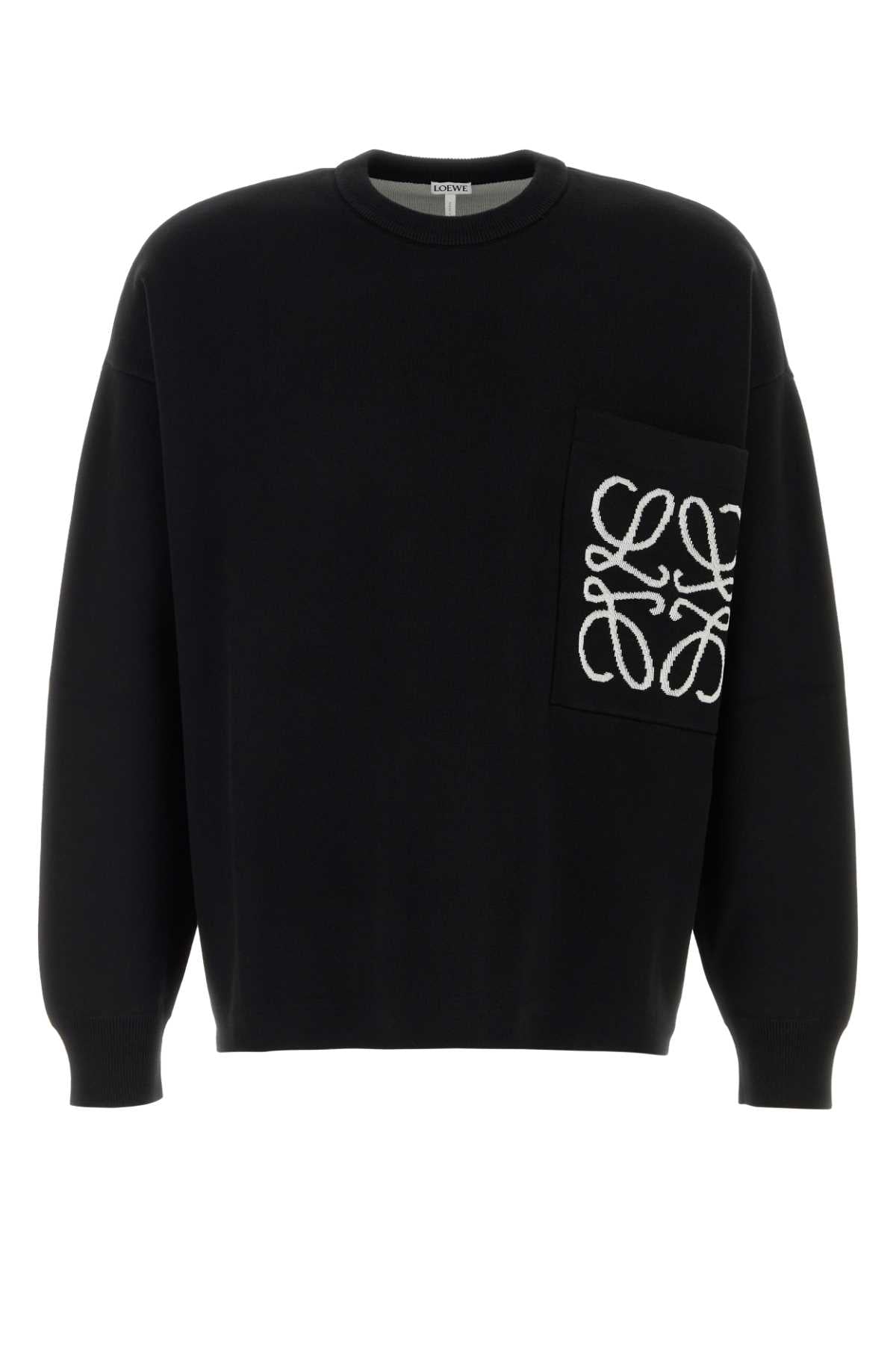 Loewe Men Black Cotton Blend Sweater LOEWE