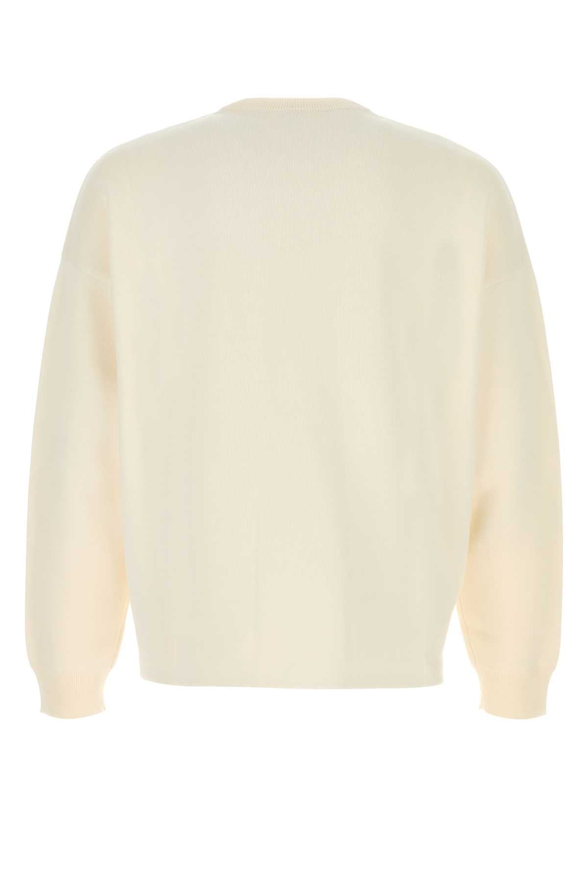 Loewe Men Ivory Cotton Blend Sweater LOEWE