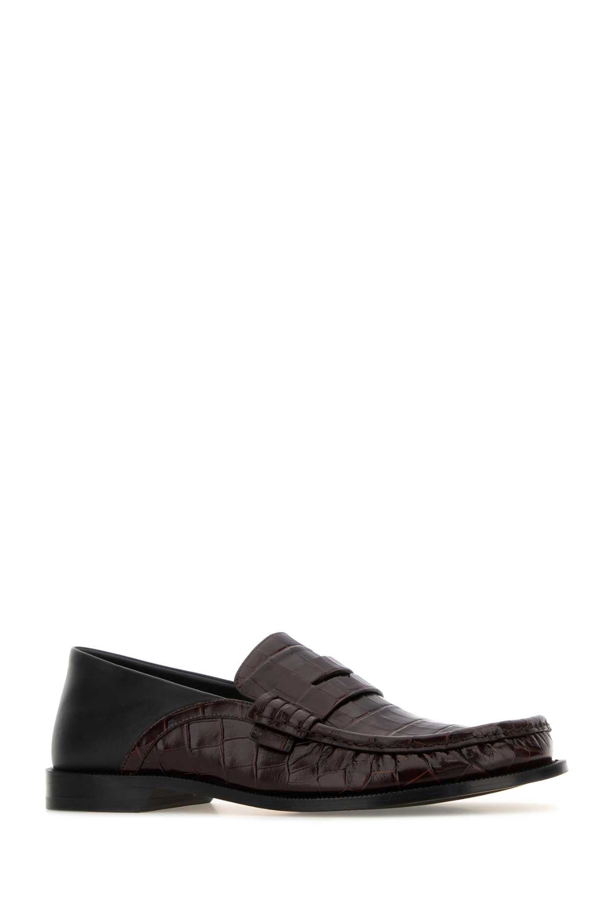 Loewe Men Two-Tone Leather Campo Loafers LOEWE