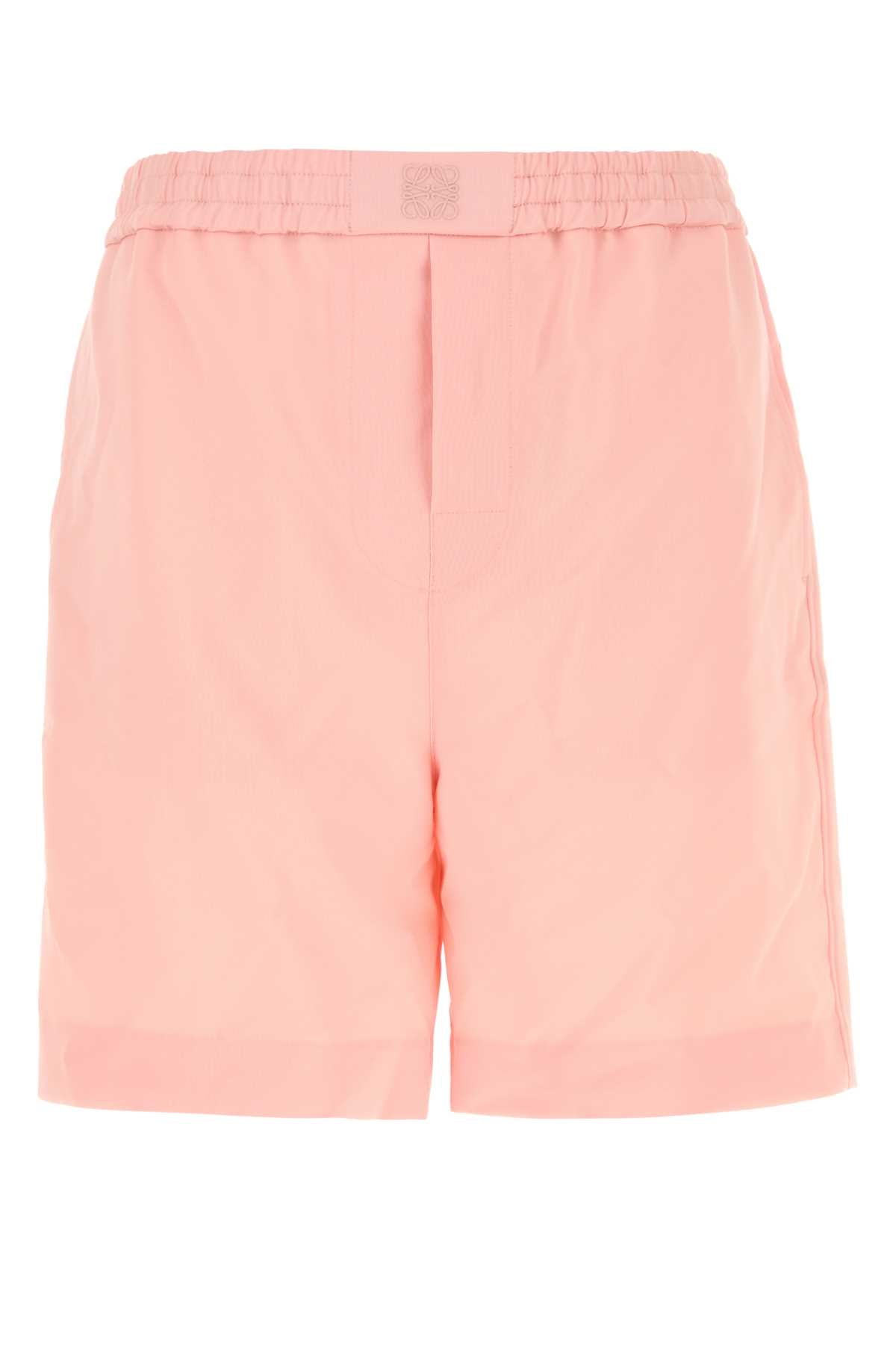 Loewe Men Pink Wool Bermuda Shorts LOEWE