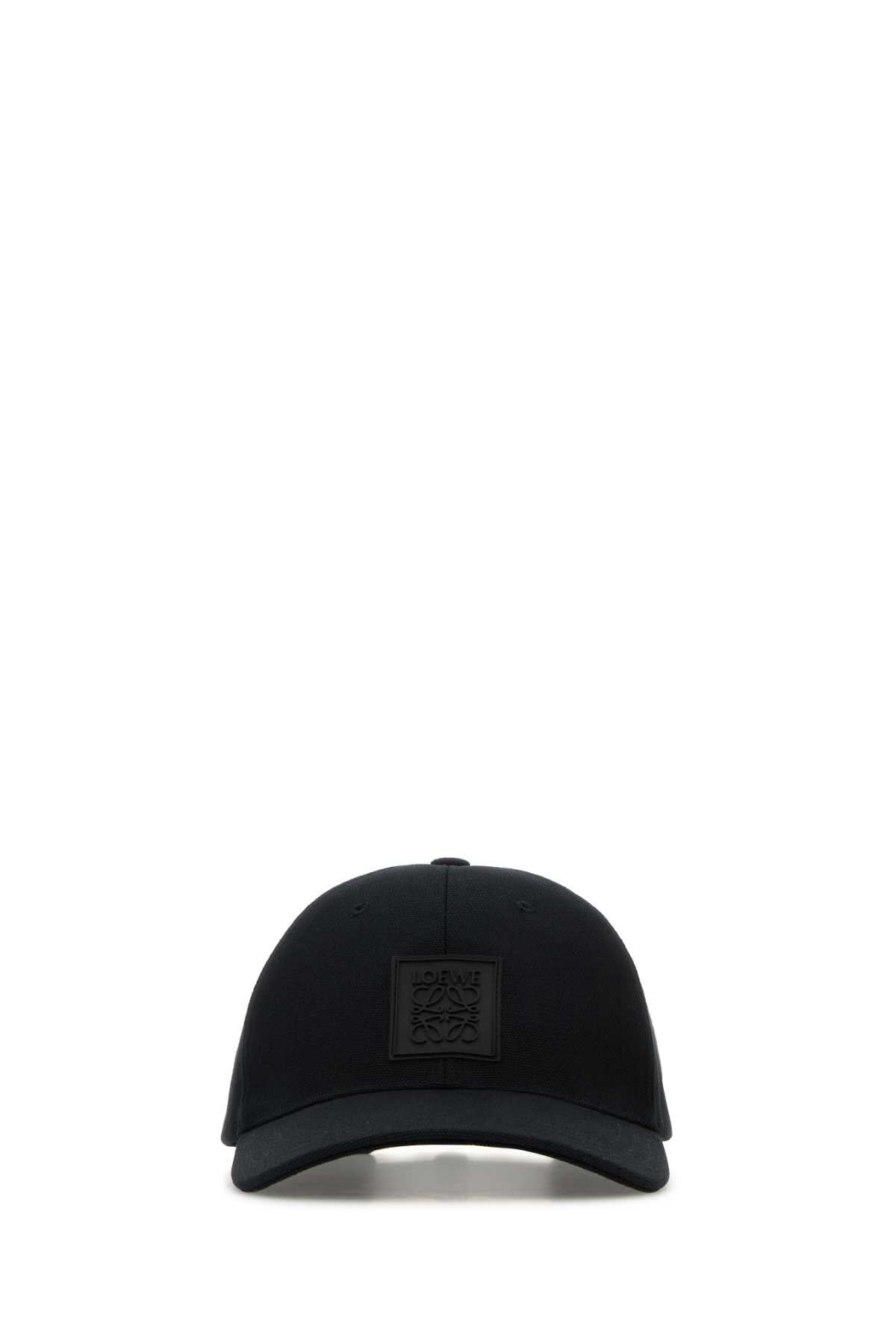 Loewe Men Black Canvas Baseball Cap LOEWE