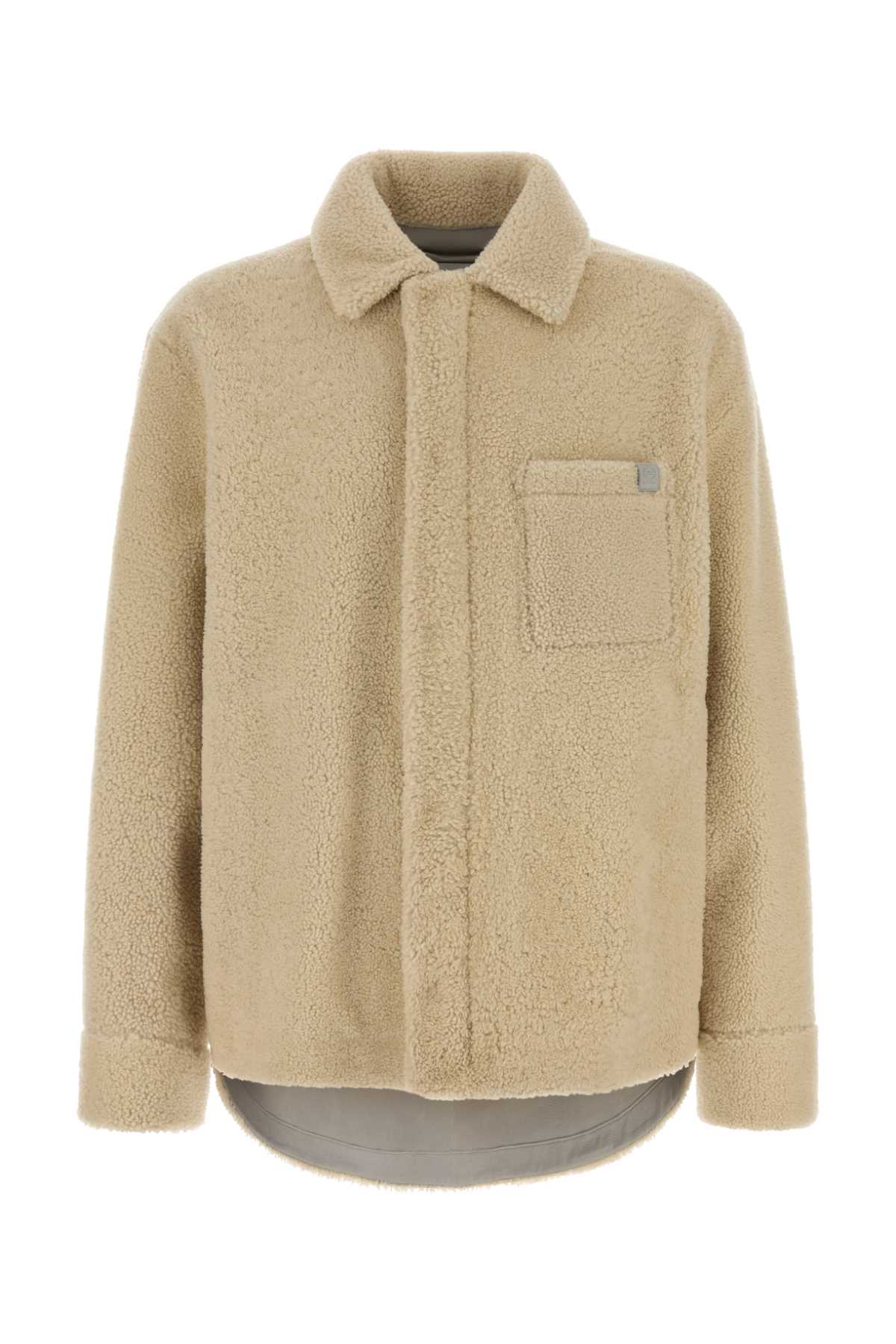 Loewe Men Ivory Shearling Jacket LOEWE