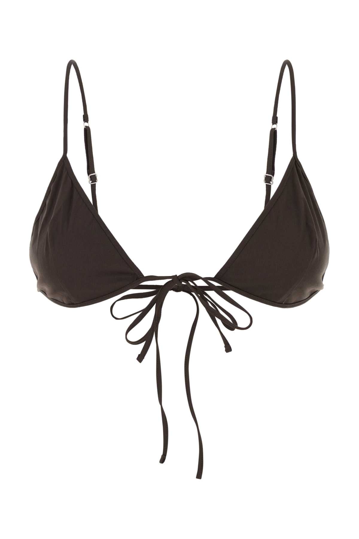 Prada Women Brown Stretch Poplin Bra PRADA