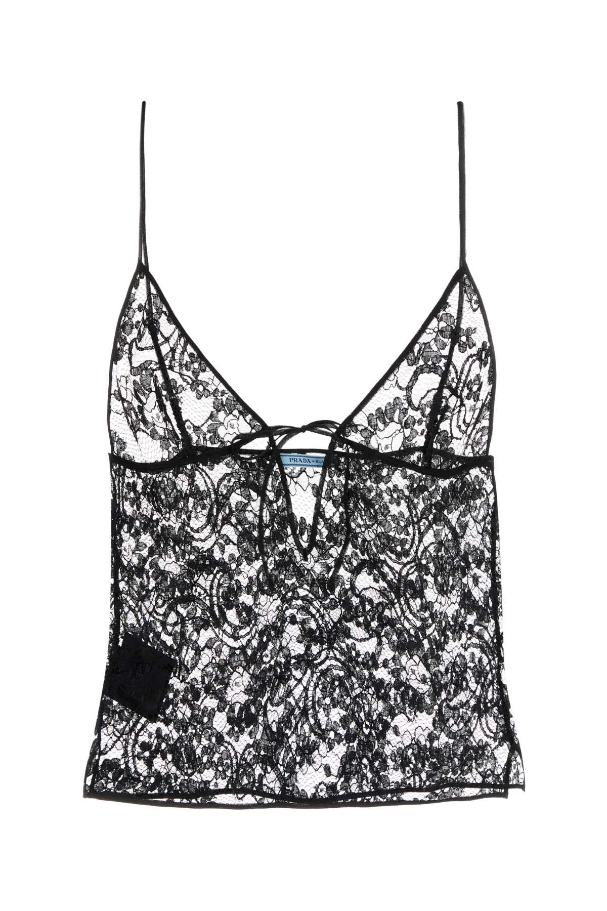 Prada Women Black Lace Top PRADA
