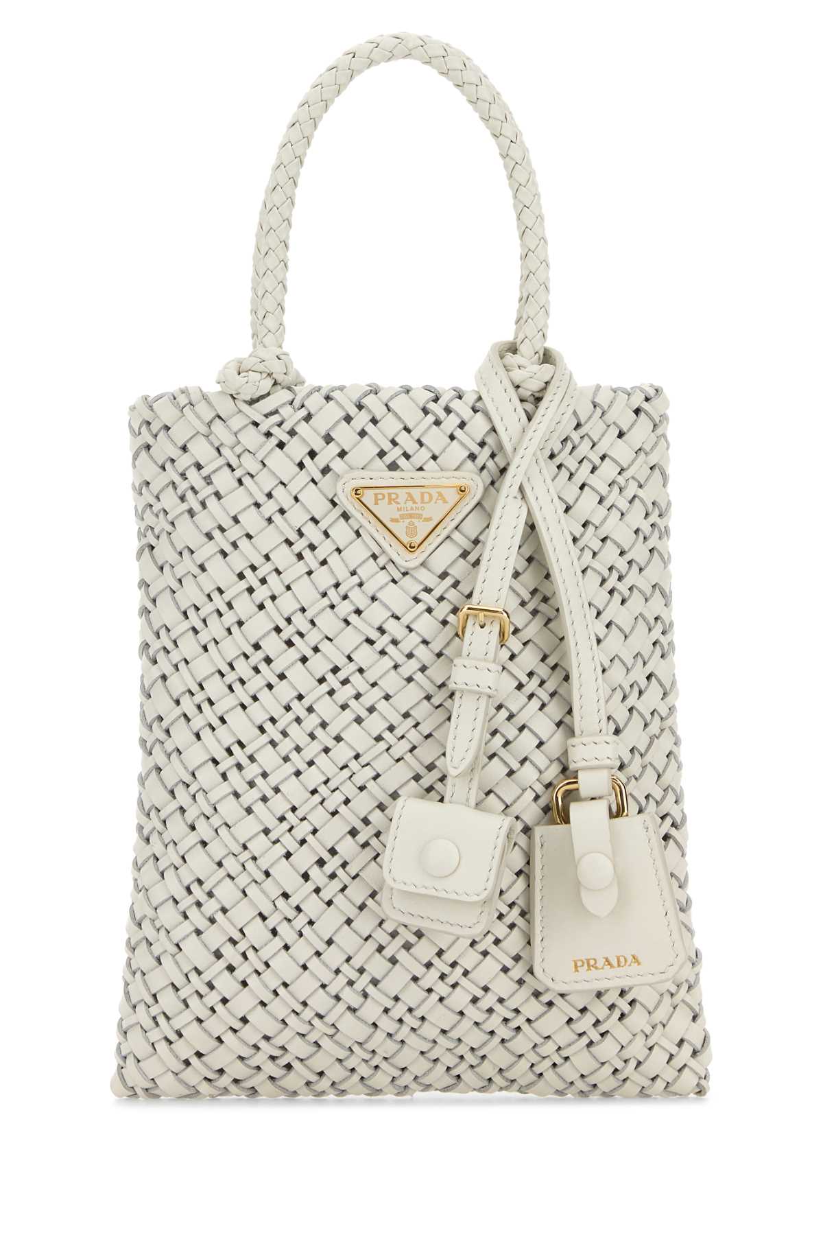 Prada Women White Leather Handbag PRADA