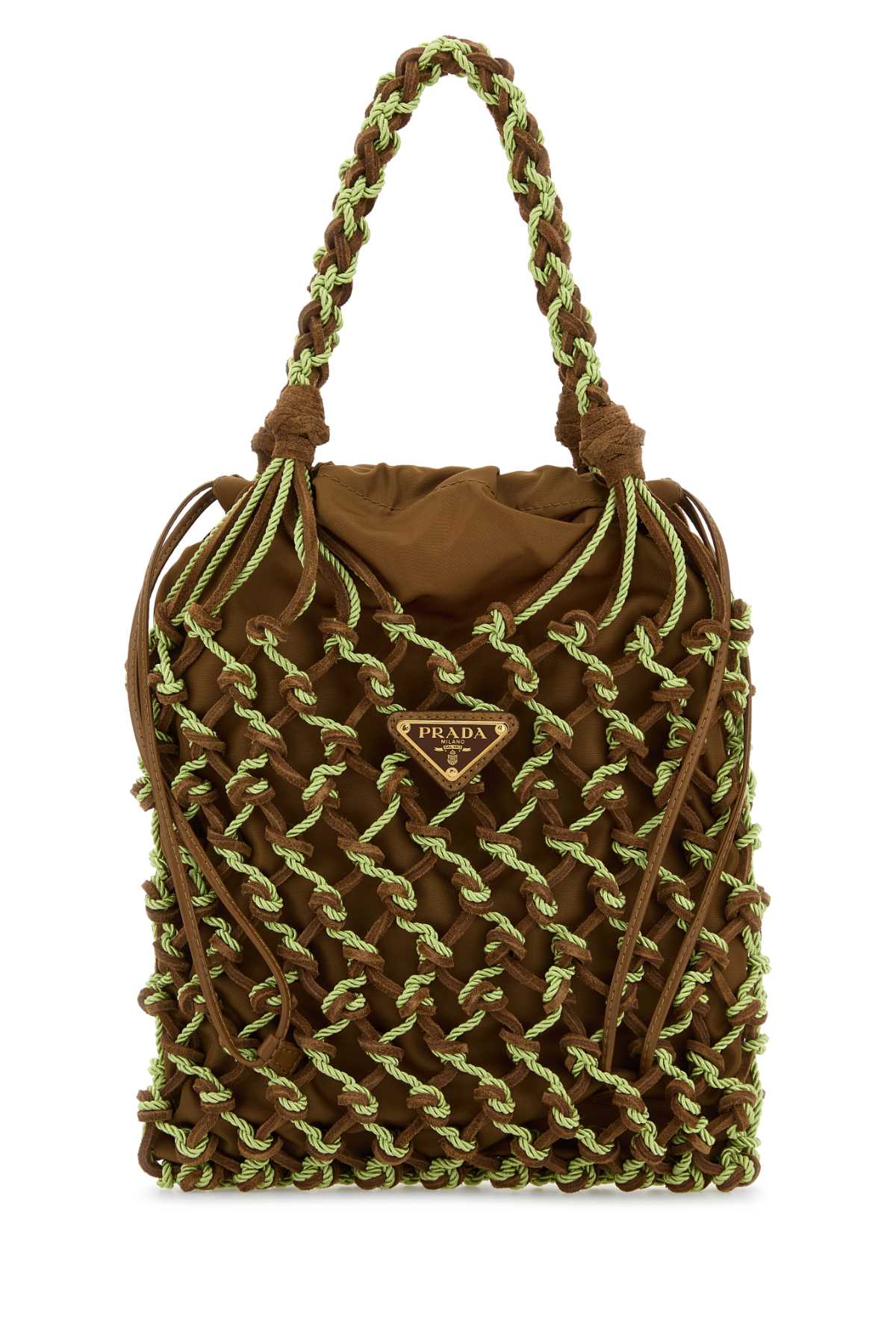 Prada Women Two-Tone Mesh Handbag PRADA