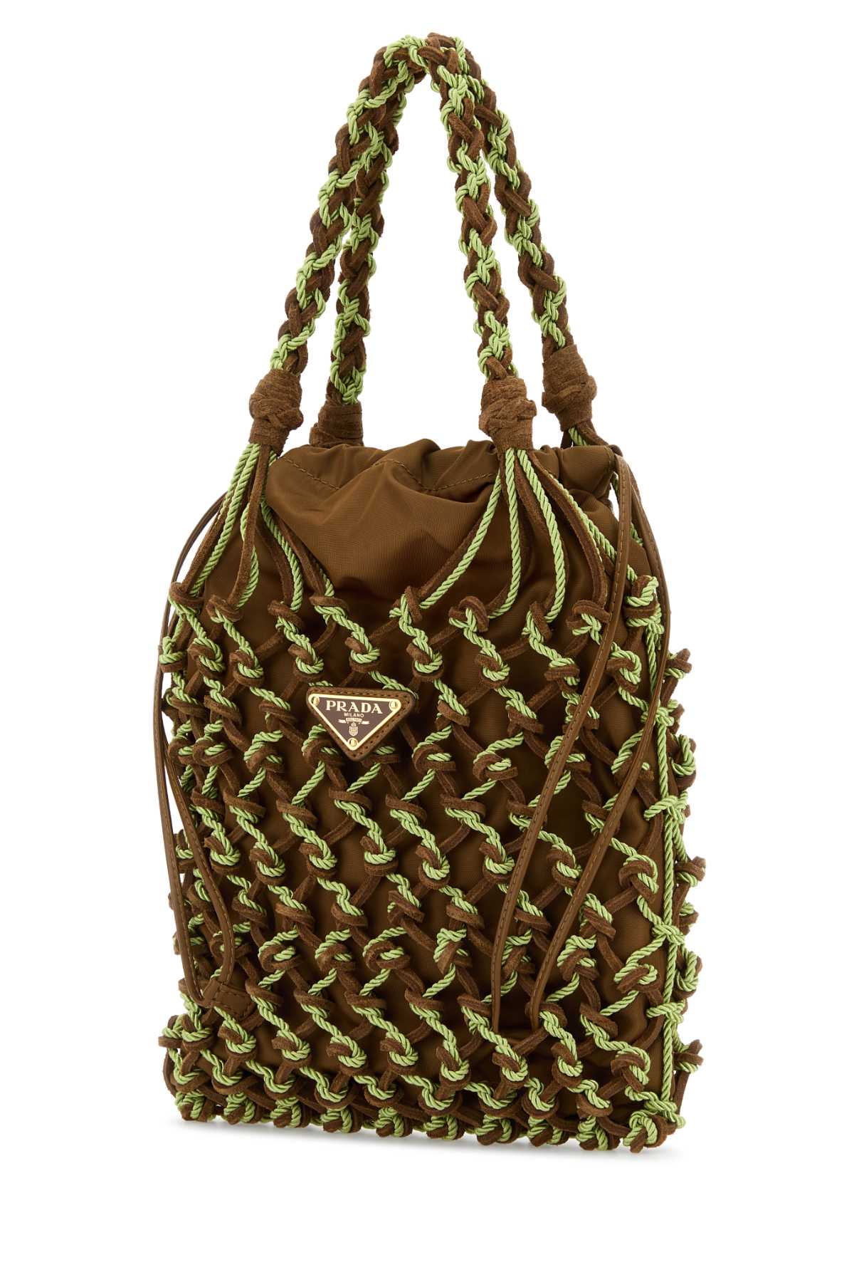 Prada Women Two-Tone Mesh Handbag PRADA