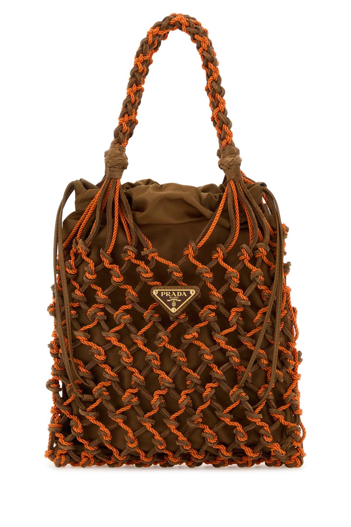 Prada Women Two-Tone Mesh Handbag PRADA