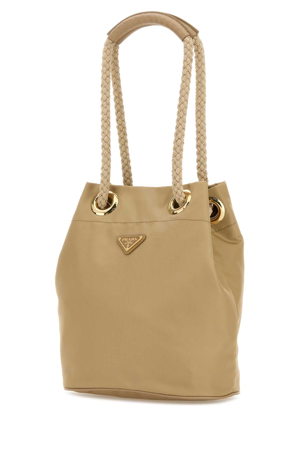 Prada Women Sand Re-Nylon Prada Mariner Bucket Bag PRADA