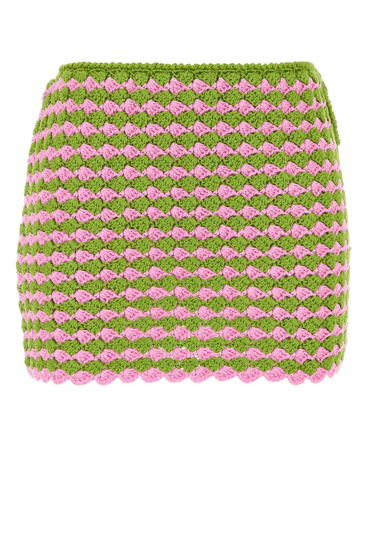 Prada Women Two-Tone Crochet Mini Skirt PRADA