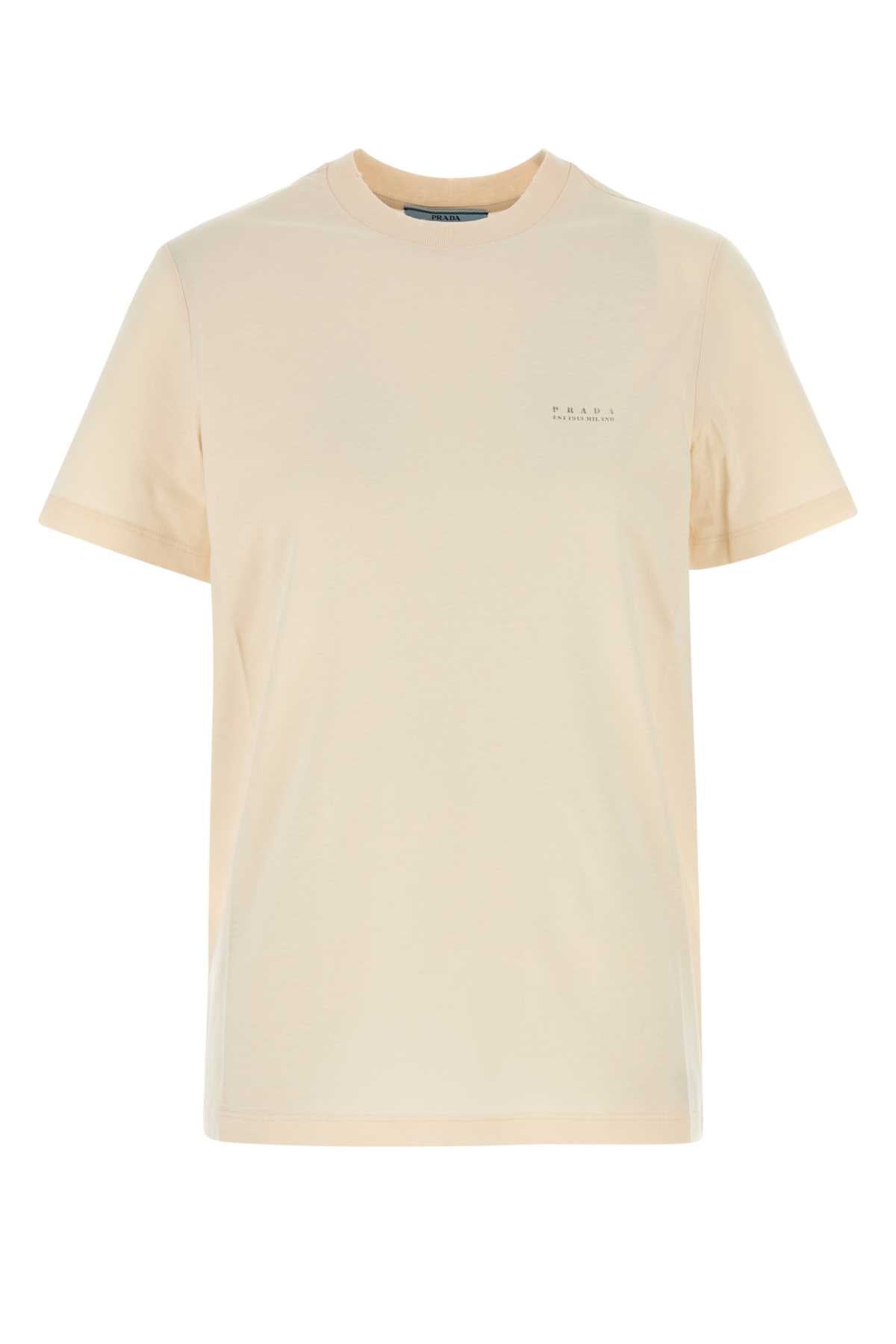 Prada Women Sand Cotton T-Shirt PRADA