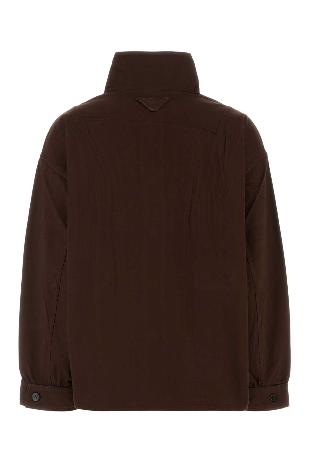 Prada Women Brown Gabardine Jacket PRADA