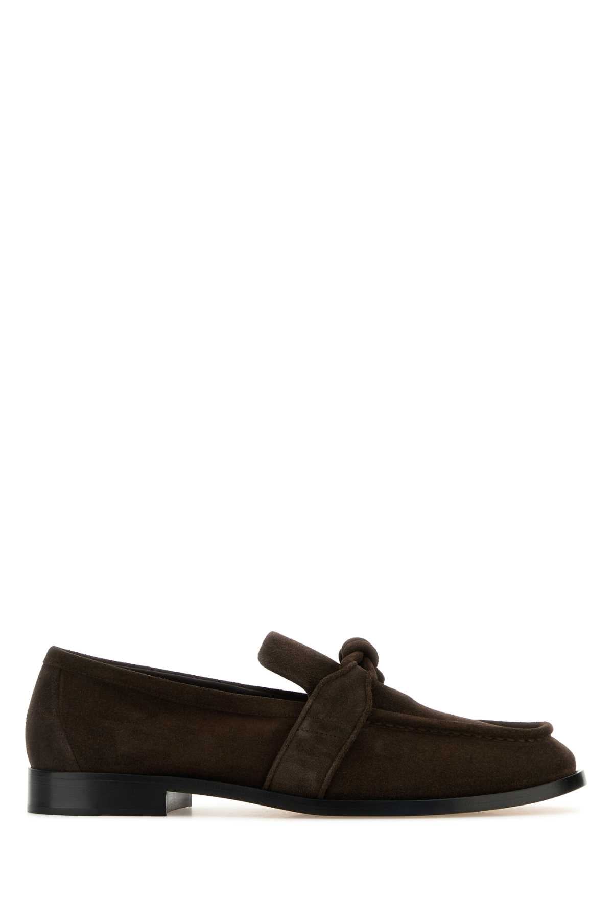 Bottega Veneta Men Brown Suede Astaire Loafers BOTTEGA VENETA