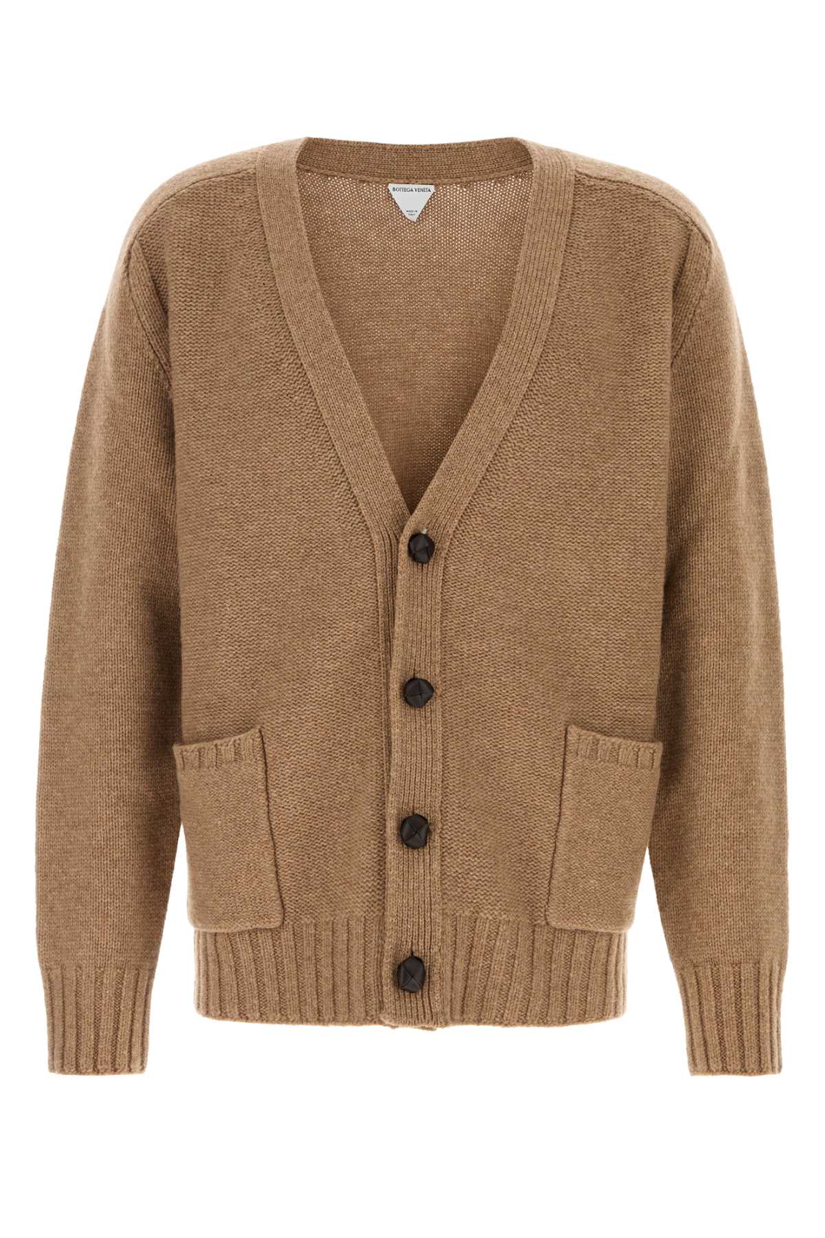Bottega Veneta Men Biscuit Wool Cardigan BOTTEGA VENETA