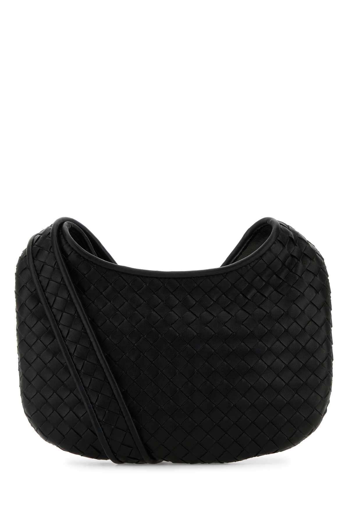 Bottega Veneta Men Black Leather Small Veneto Crossbody Bag BOTTEGA VENETA