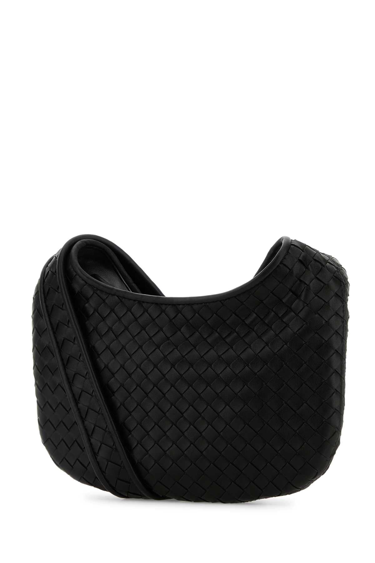 Bottega Veneta Men Black Leather Small Veneto Crossbody Bag BOTTEGA VENETA