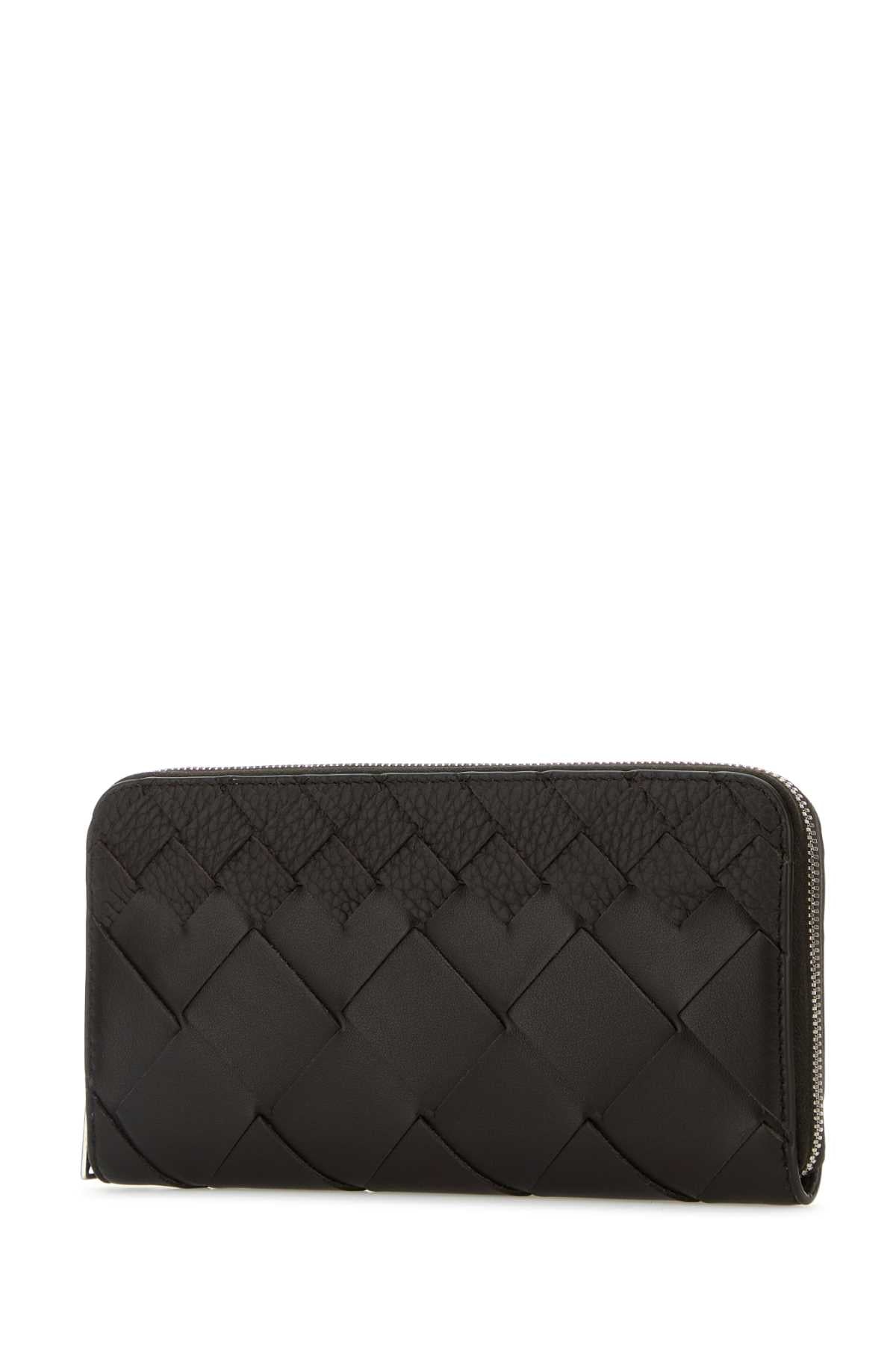 Bottega Veneta Men Dark Brown Leather Intrecciato Wallet BOTTEGA VENETA