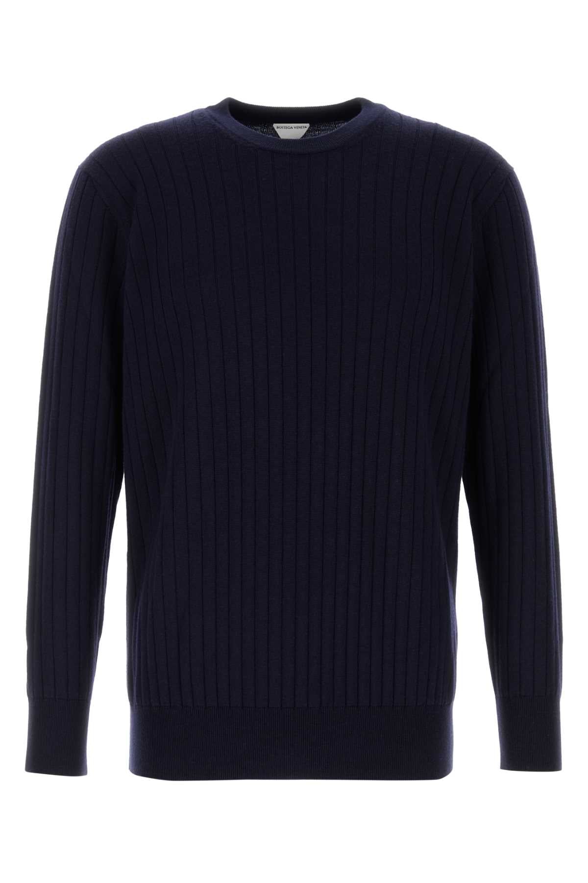 Bottega Veneta Men Dark Blue Wool Sweater BOTTEGA VENETA