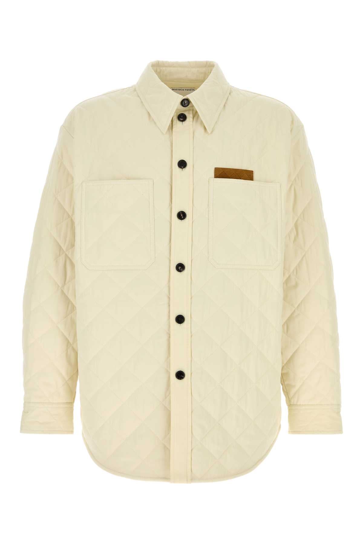 Bottega Veneta Men Ivory Tech Cotton Jacket BOTTEGA VENETA
