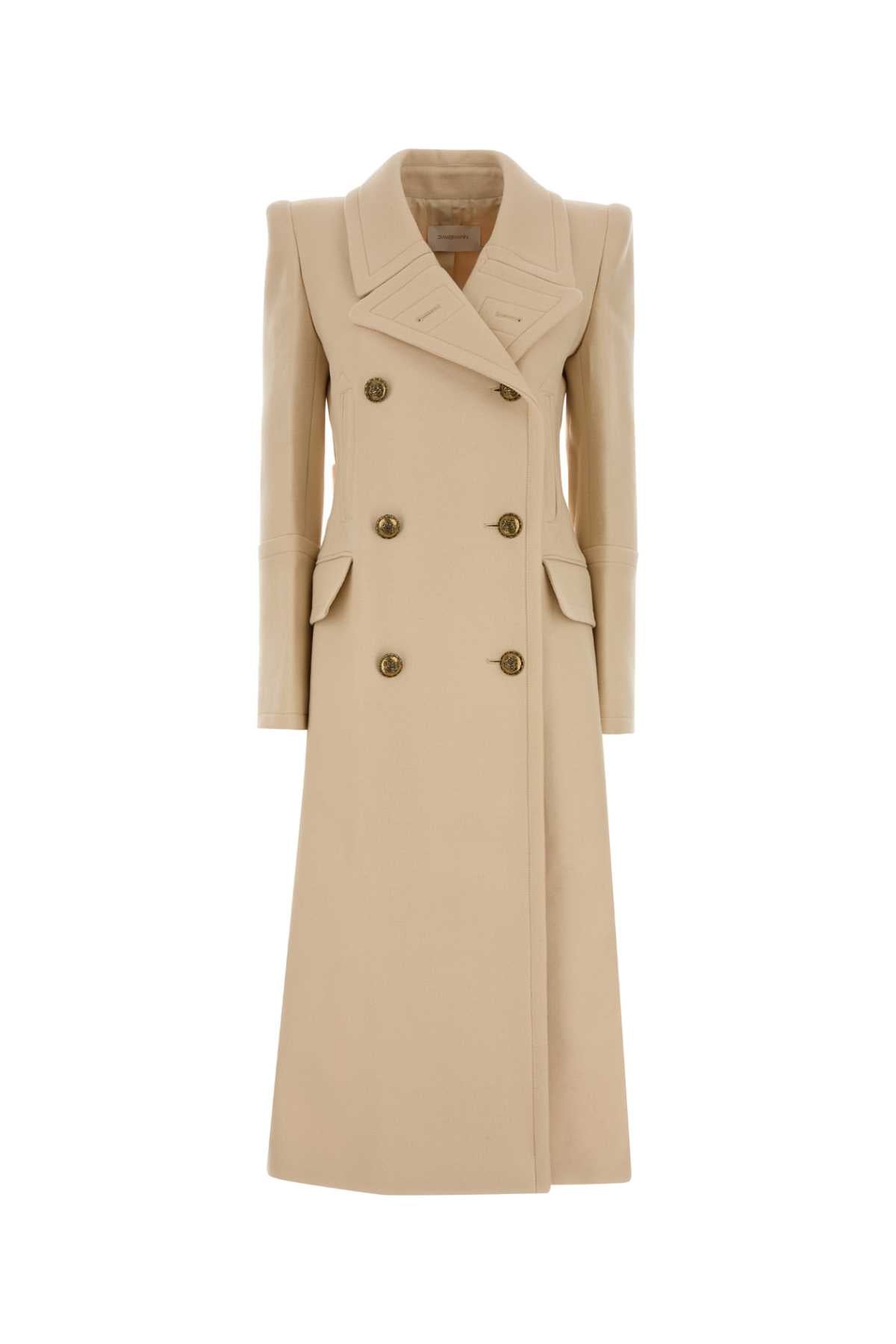 Zimmermann Women Sand Wool Blend Hypnotic Coat ZIMMERMANN