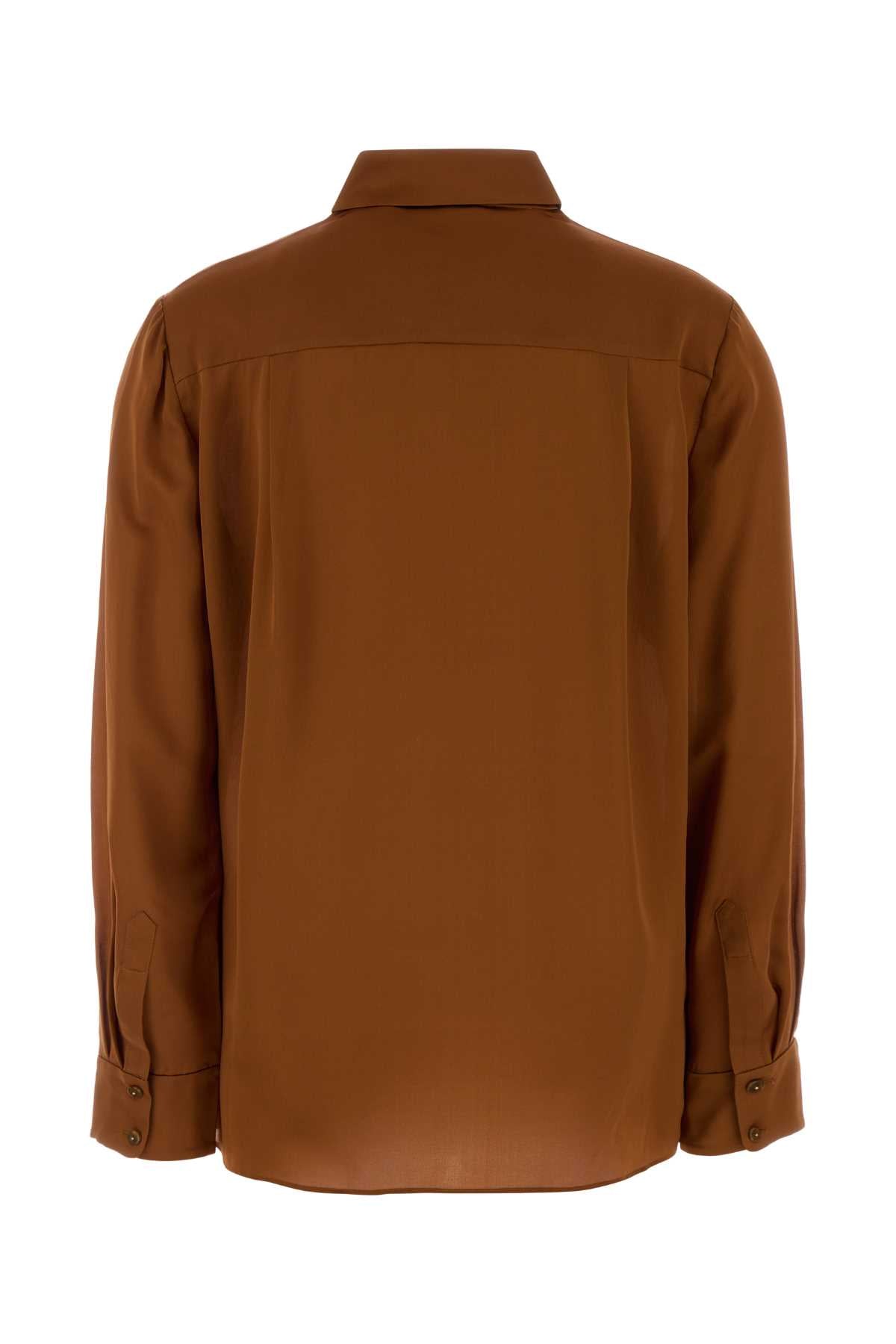 Zimmermann Women Caramel Satin Hypnotic Shirt ZIMMERMANN