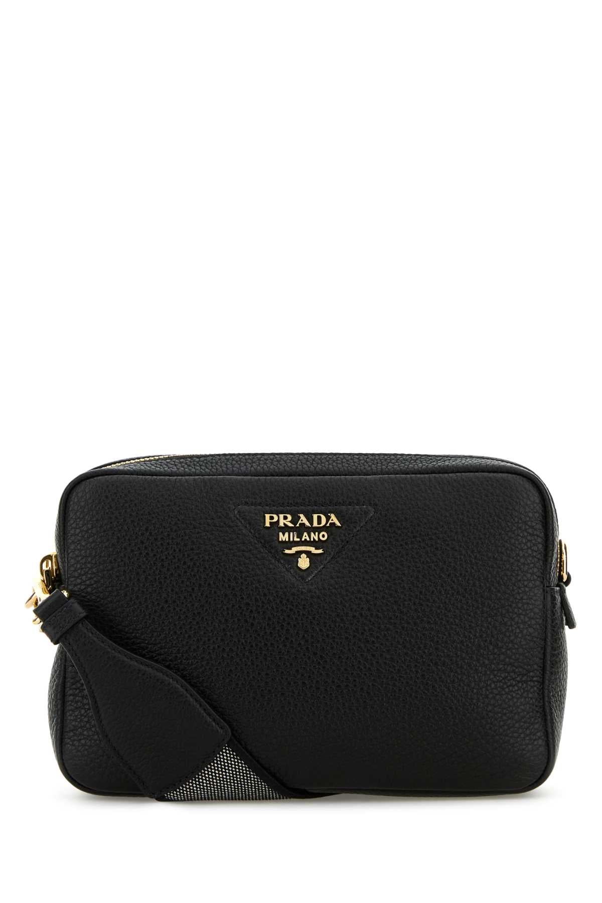 Prada Women Black Leather Crossbody Bag PRADA