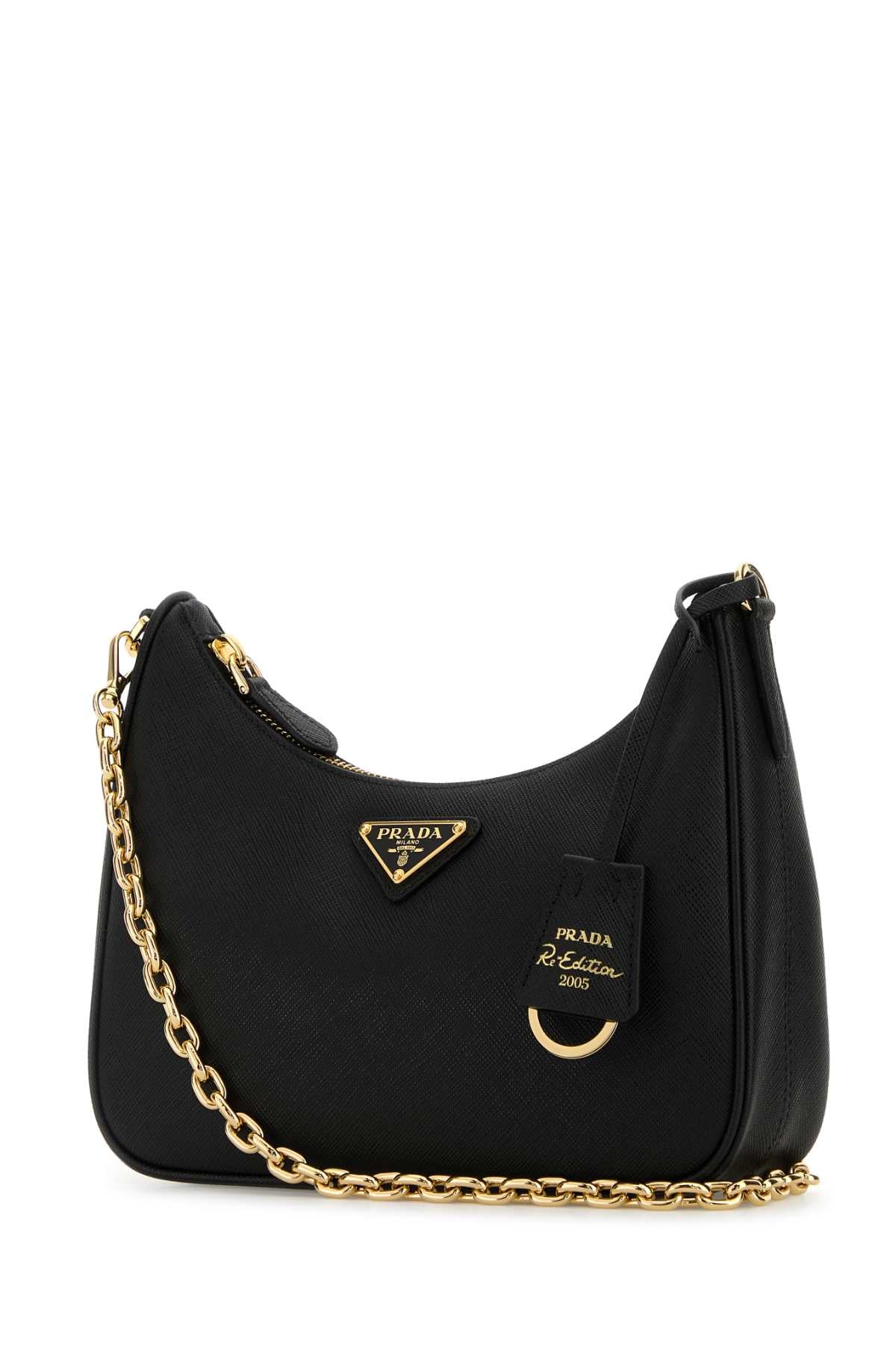 Prada Women Black Leather Re-Edition 2005 Shoulder Bag PRADA