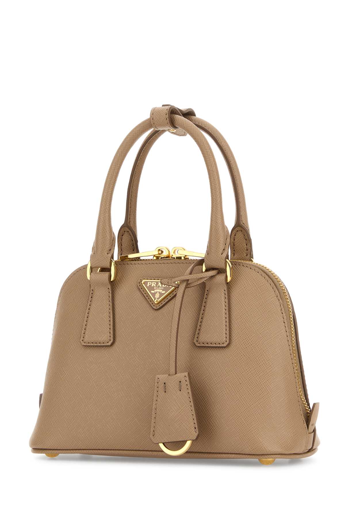 Prada Women Beige Leather Handbag PRADA