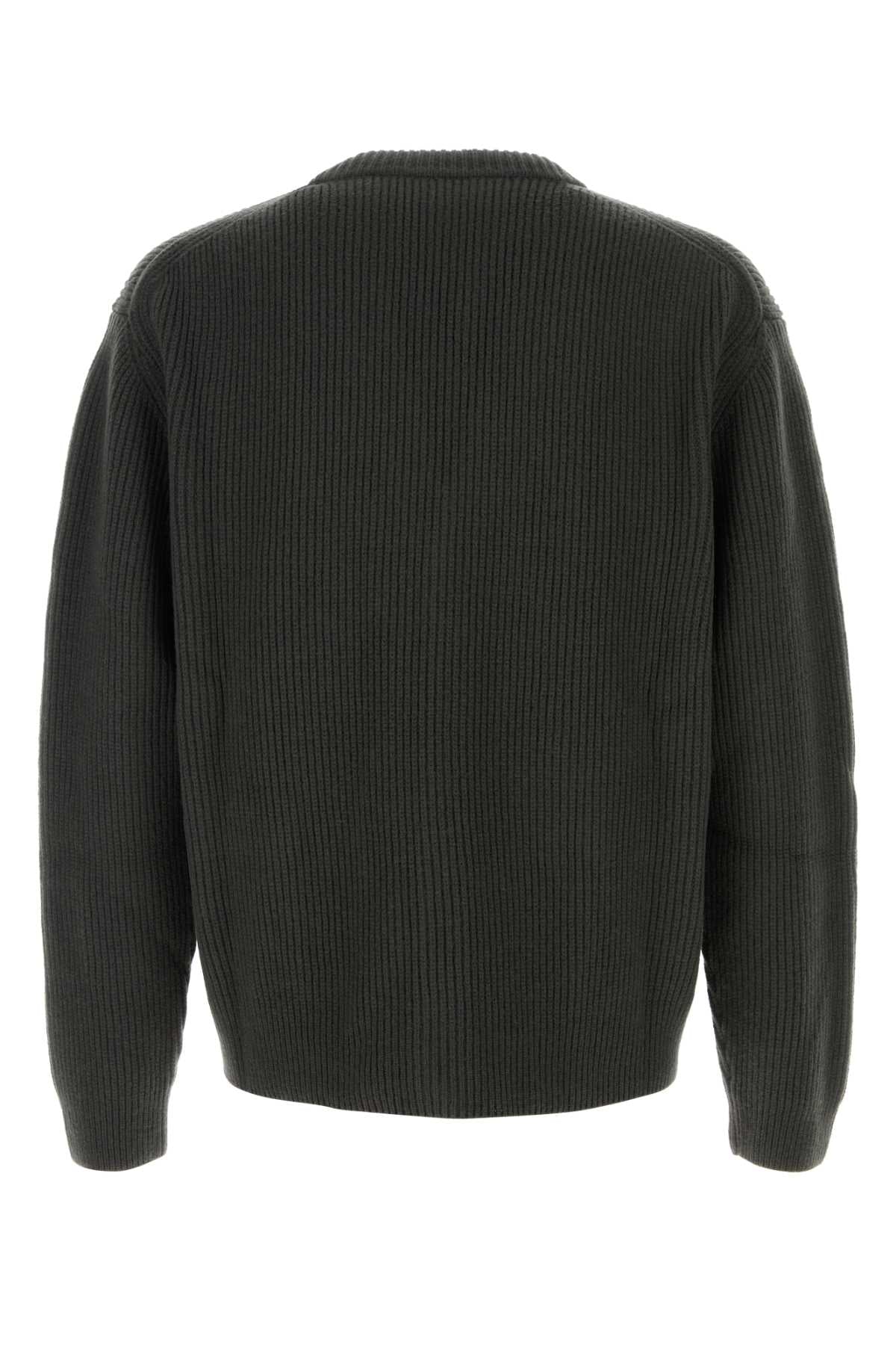 Gucci Men Charcoal Wool Blend Cardigan GUCCI