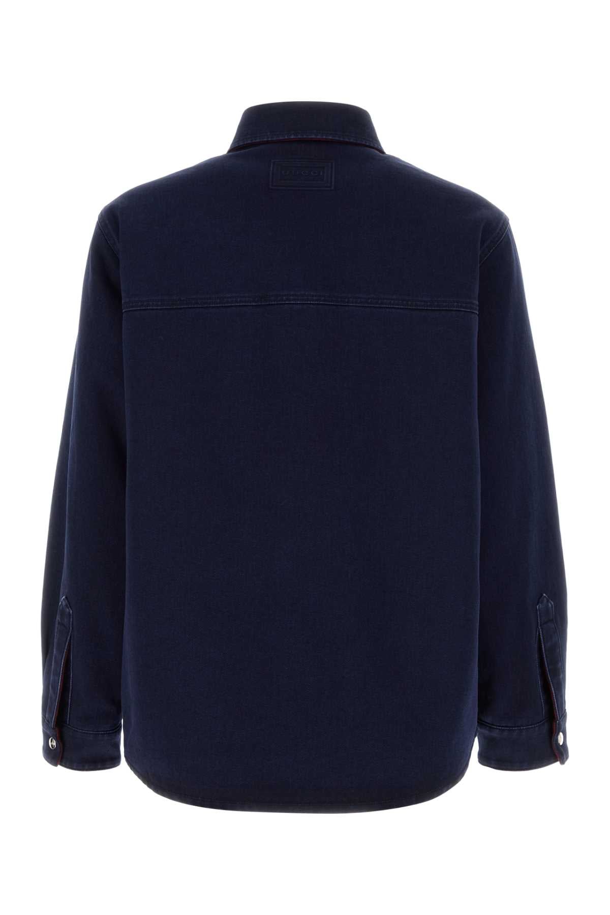 Gucci Men Dark Blue Denim Jacket GUCCI