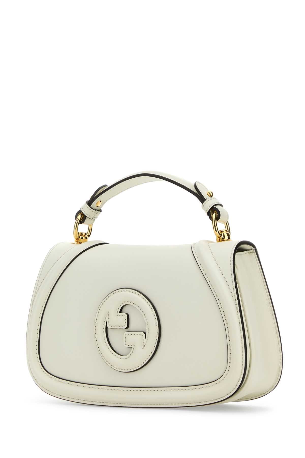 Gucci Women Ivory Leather Gucci Blondie Handbag GUCCI