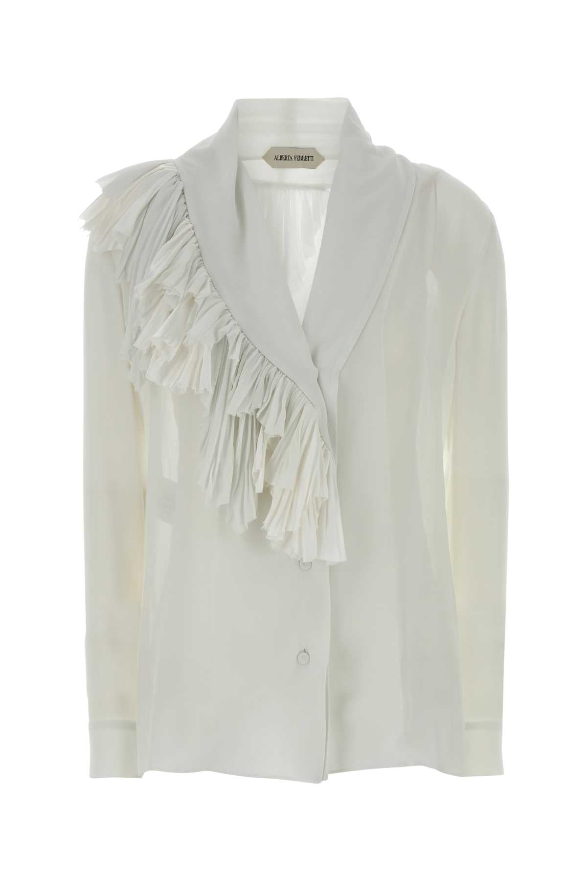 Alberta Ferretti Women White Crepe Shirt ALBERTA FERRETTI