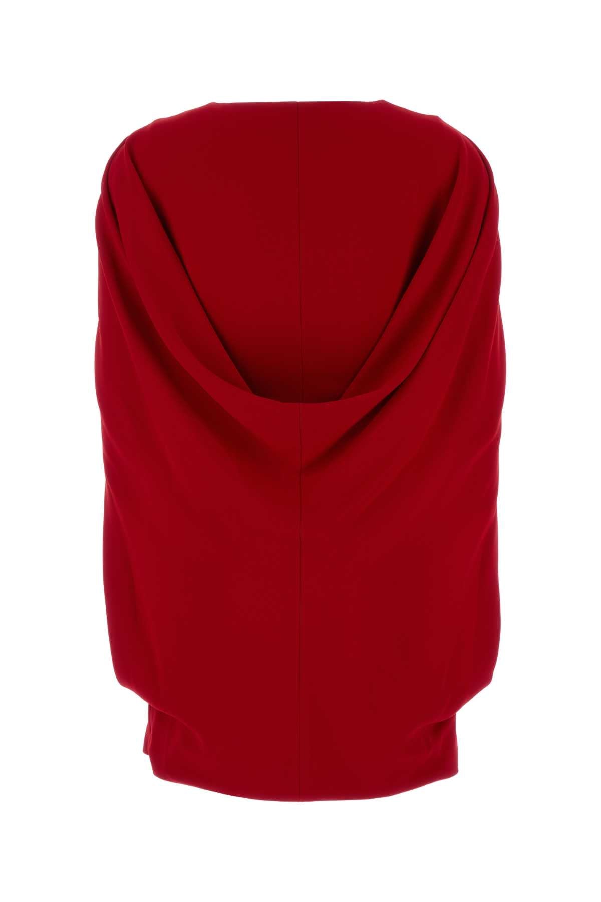 Alberta Ferretti Women Red Stretch Crepe Mini Dress ALBERTA FERRETTI