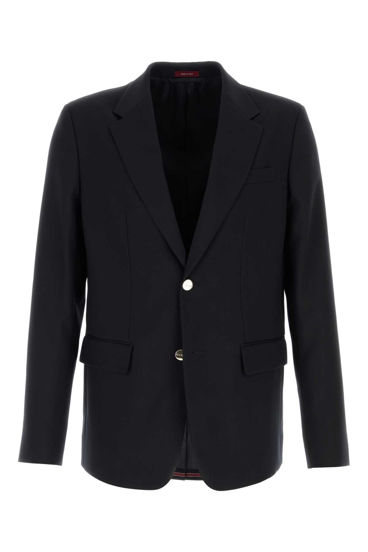 Gucci Men Midnight Blue Wool Blazer GUCCI